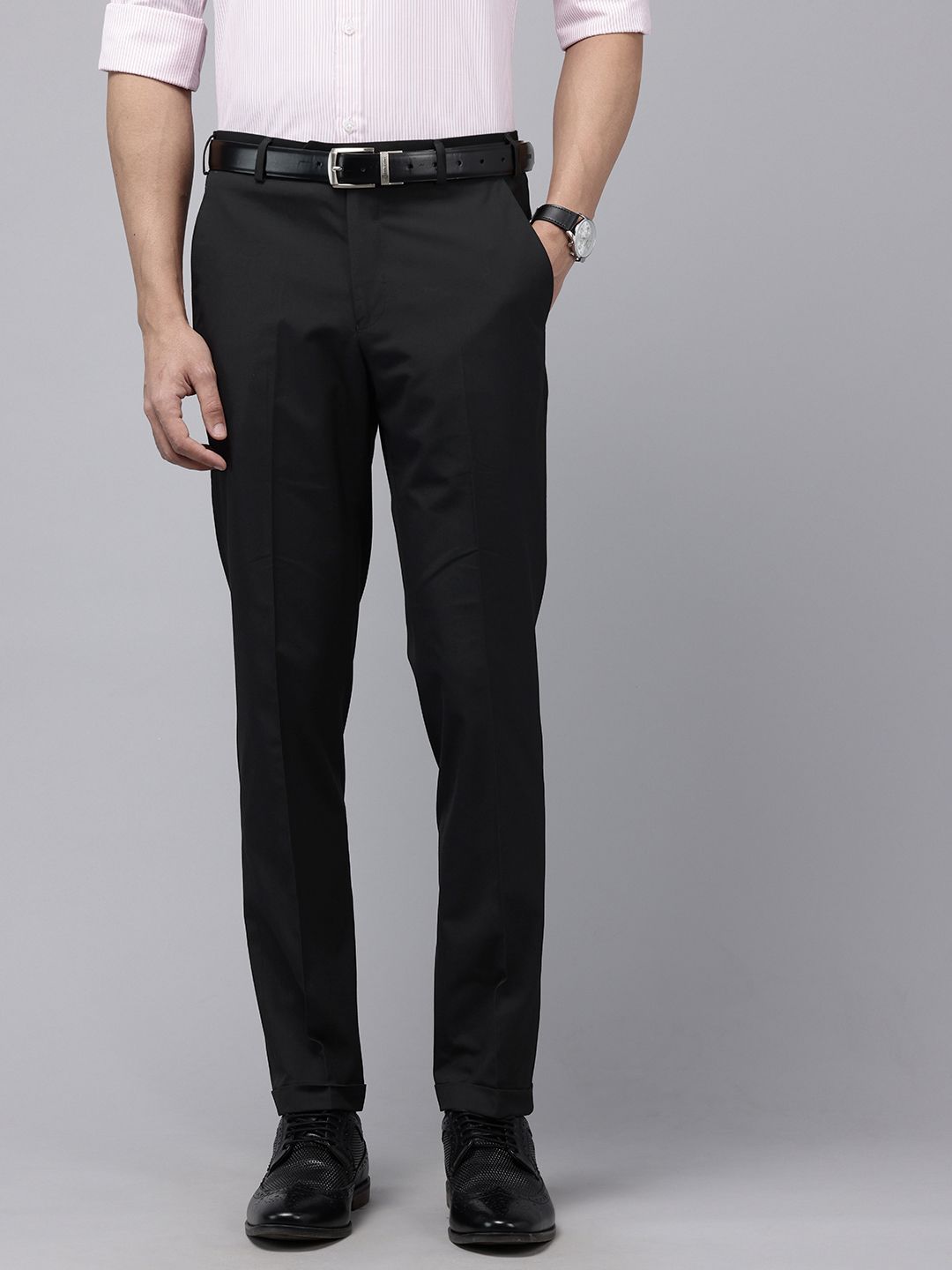 Park Avenue Men Super Slim Fit Formal Trousers