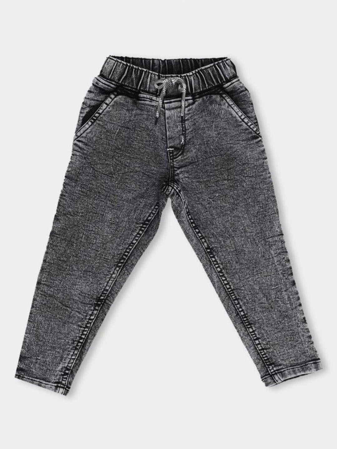 IB Fashion Boys Slim Fit Mid-Rise Heavy Fade Jeans