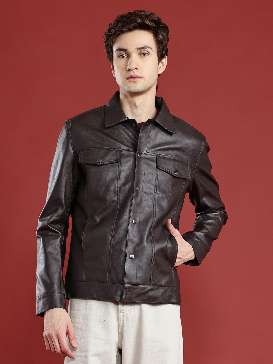 Leather Retail Men Lightweight Biker Jacket