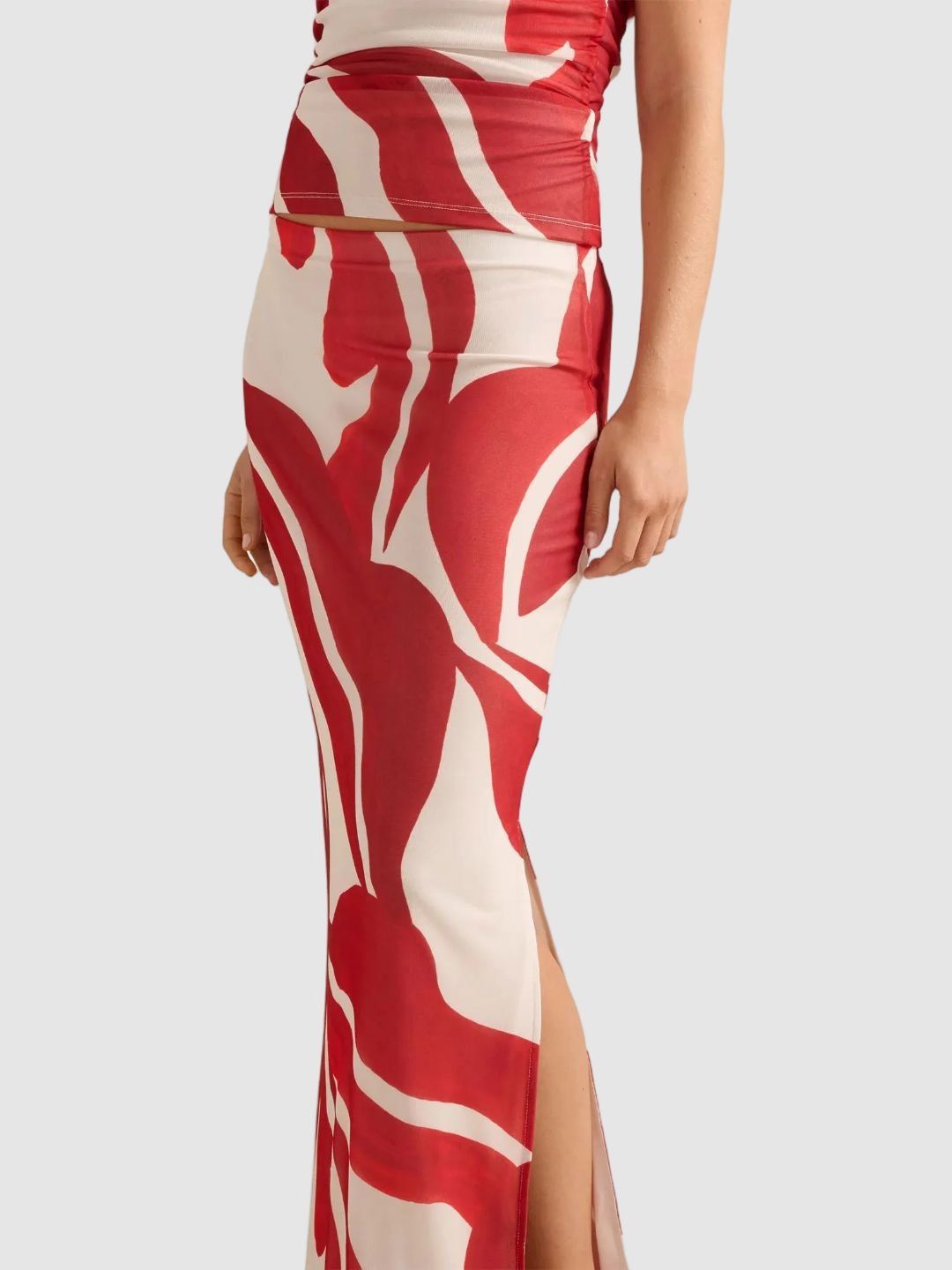 Printed Straight Maxi Skirt