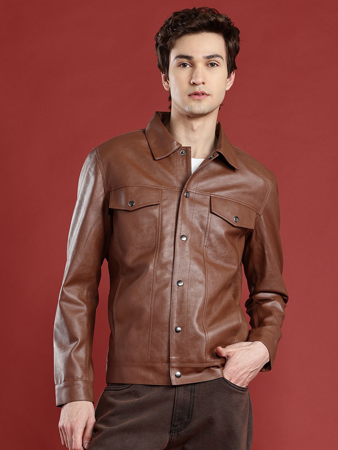Leather Retail Men Lightweight Biker Jacket