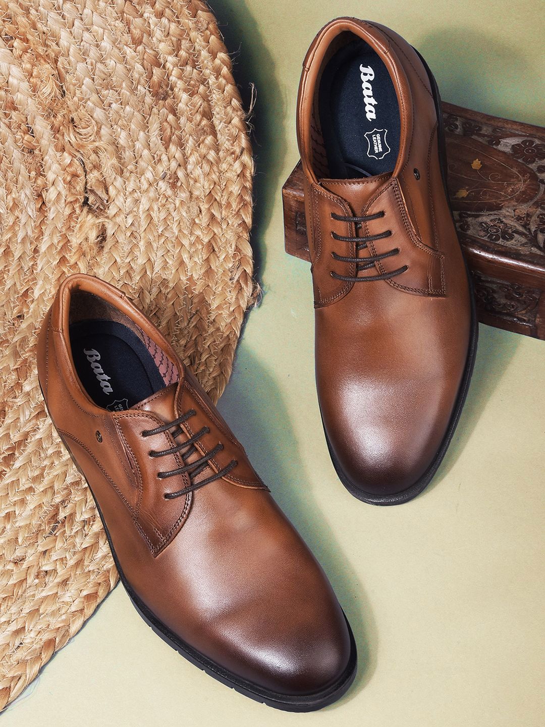 Bata Men Round Toe Formal Derbys