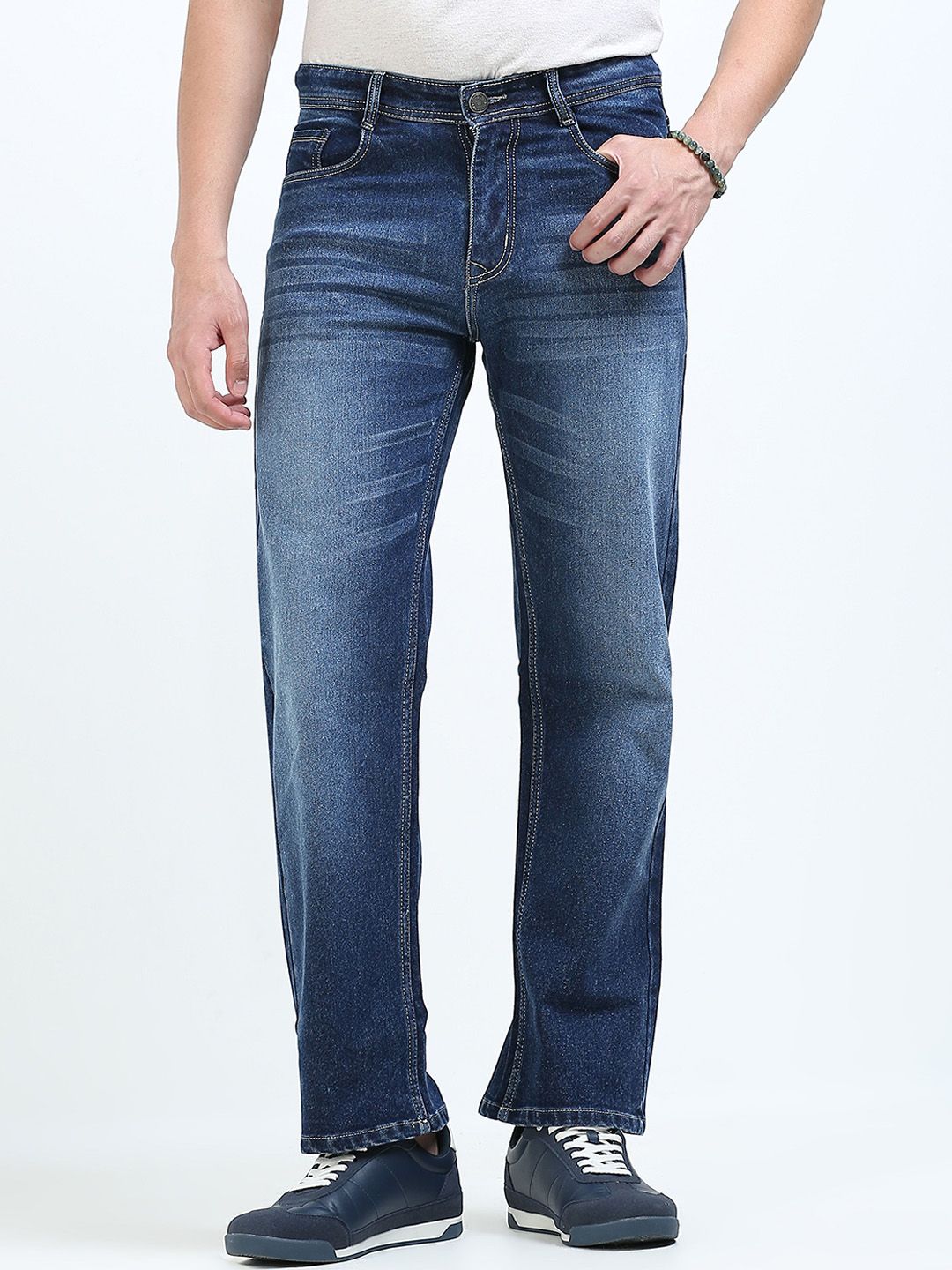 MOHICANS Men Straight fit Mid-Rise Stretchable Jeans