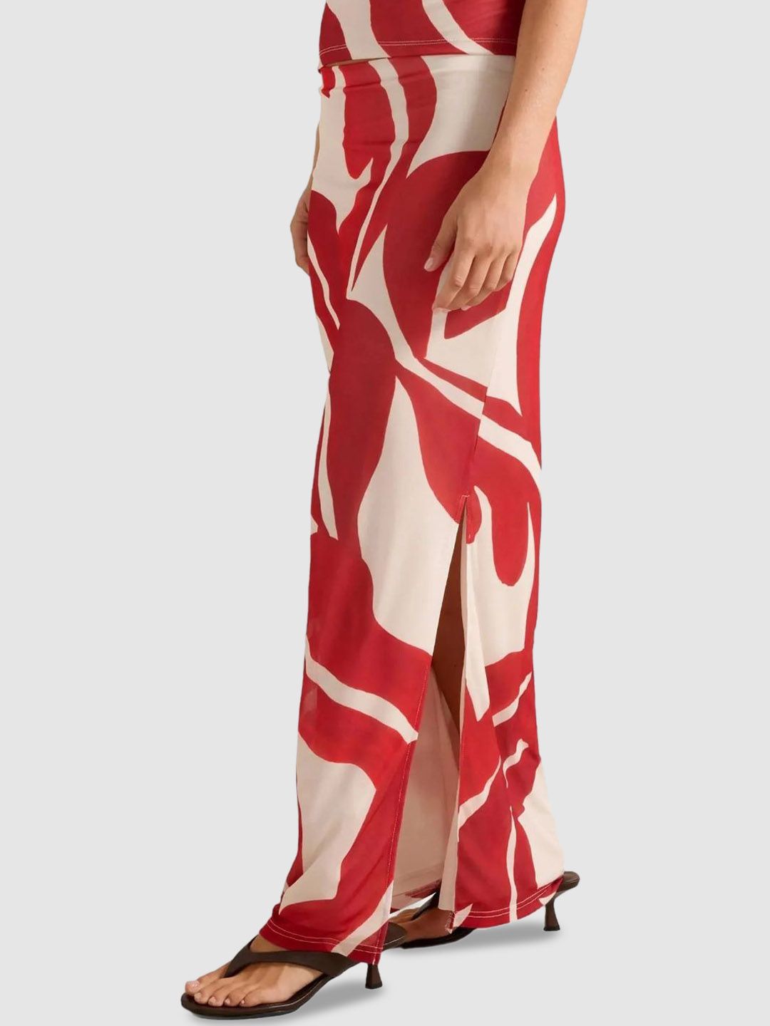 Printed Straight Maxi Skirt