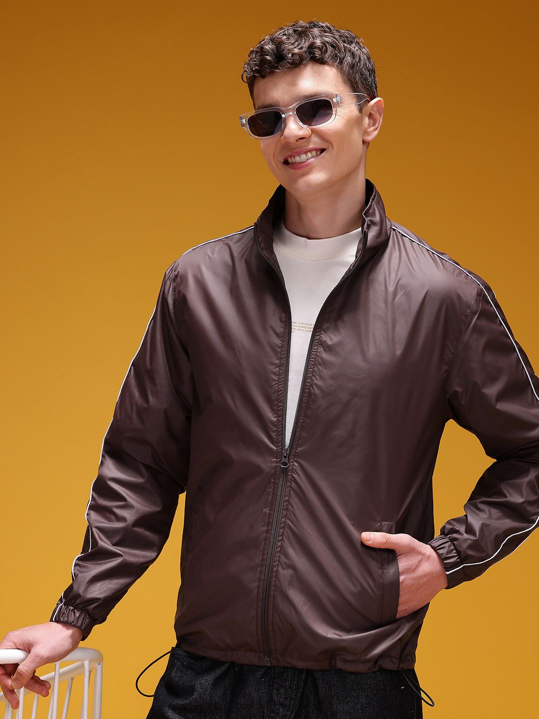 HERE&NOW Contrast Tipping Tailored Jacket