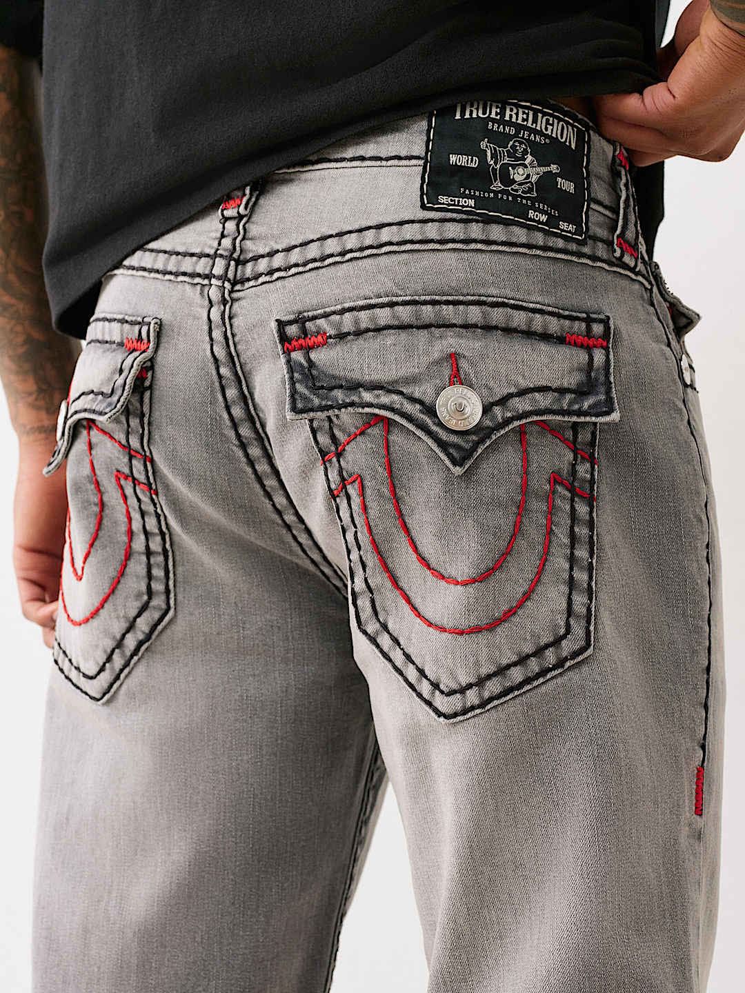 Buy True Religion Men Cotton Mid-Rise Heavy Fade BILLY Super T
