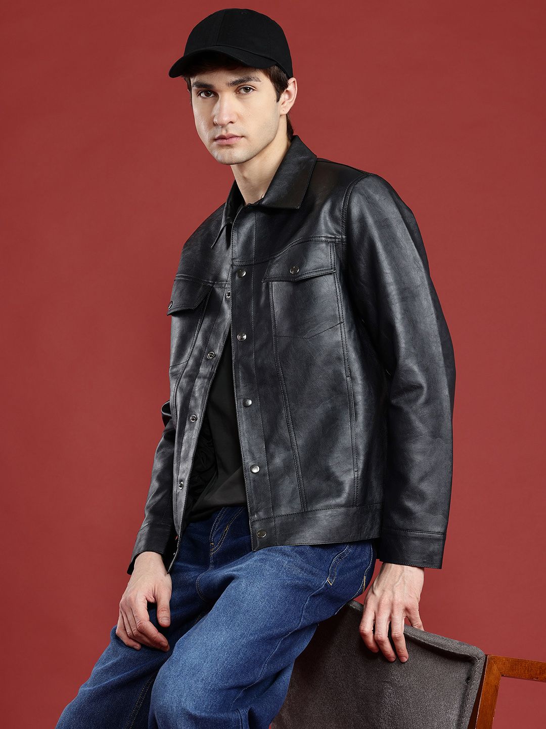 Leather Retail Men Lightweight Biker Jacket