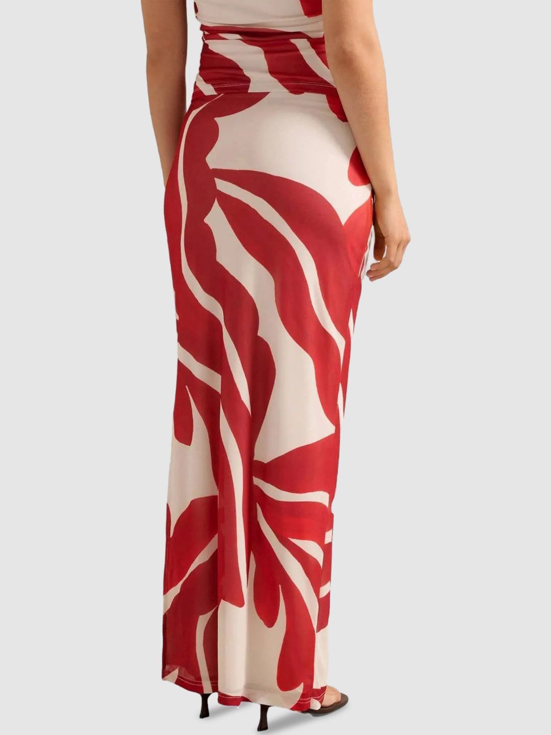 Printed Straight Maxi Skirt