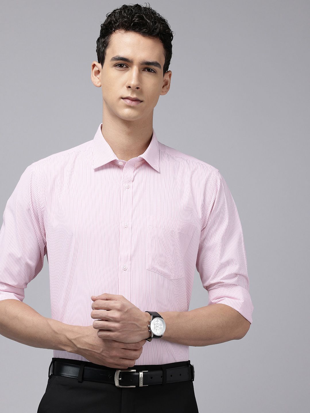 Park Avenue Slim Fit Striped Formal Shirt