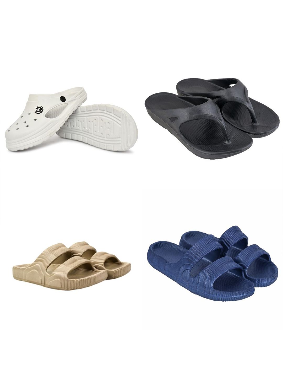 Feel alive Men Set of 4  Ultra-Comfortable Clogs