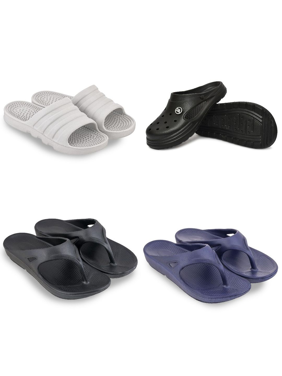 Feel alive Set Of 4 Ultra-Comfortable Lightweight Clogs