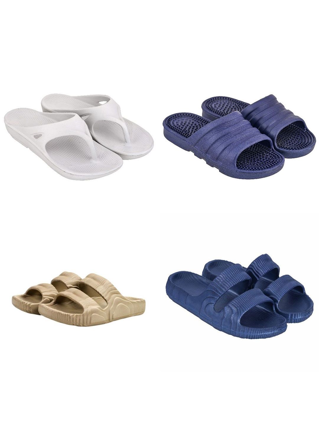 Feel alive Set Of 4 Ultra-Comfortable Lightweight Thong Flip-Flops