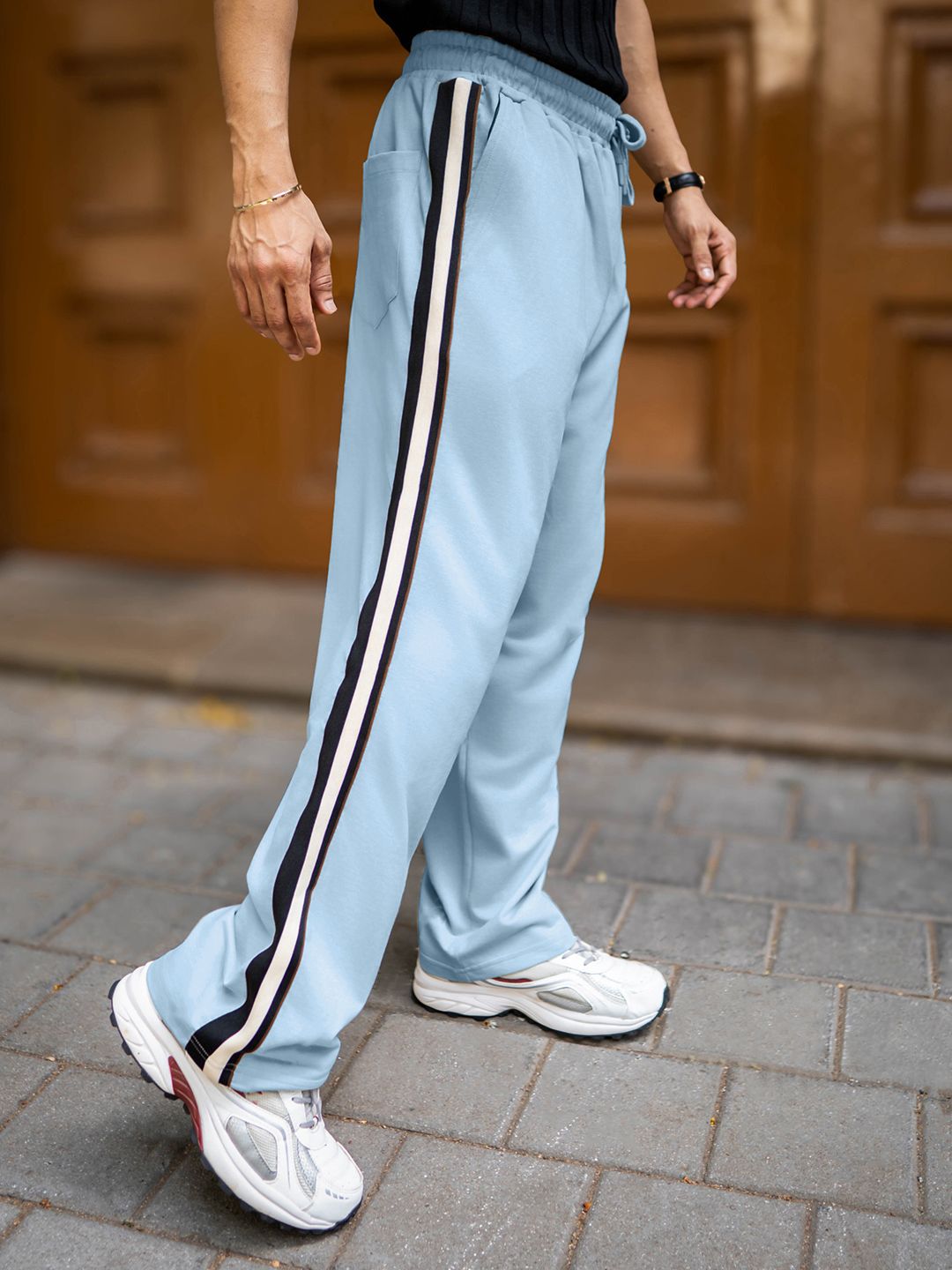 はるぽん様　TRAINING TRACK RIBBED PANTS 240014 Buy Maniac Men Striped Cotton Baggy-Fit Mid-Rise Track Pants