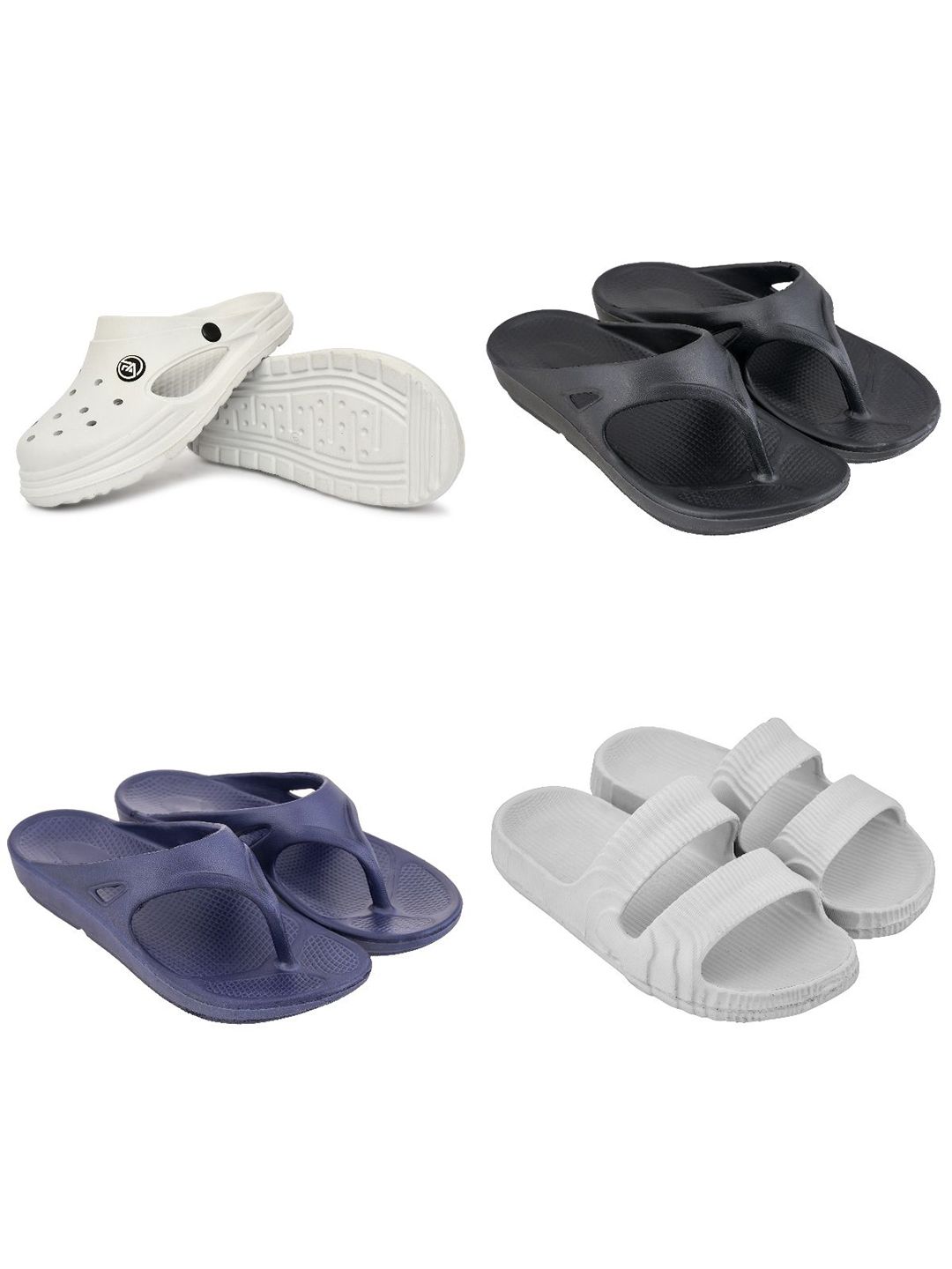Feel alive Set Of 4 Ultra-Comfortable Lightweight Thong Flip-Flops