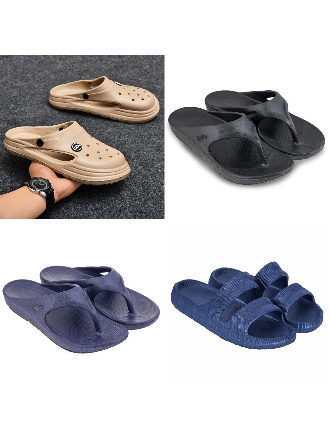 Feel alive Set Of 4 Ultra-Comfortable Lightweight Clogs