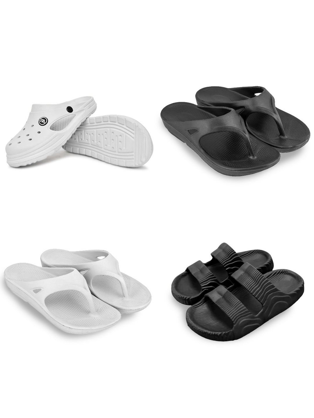 Feel alive Set Of 4 Ultra-Comfortable Lightweight Thong Flip-Flops