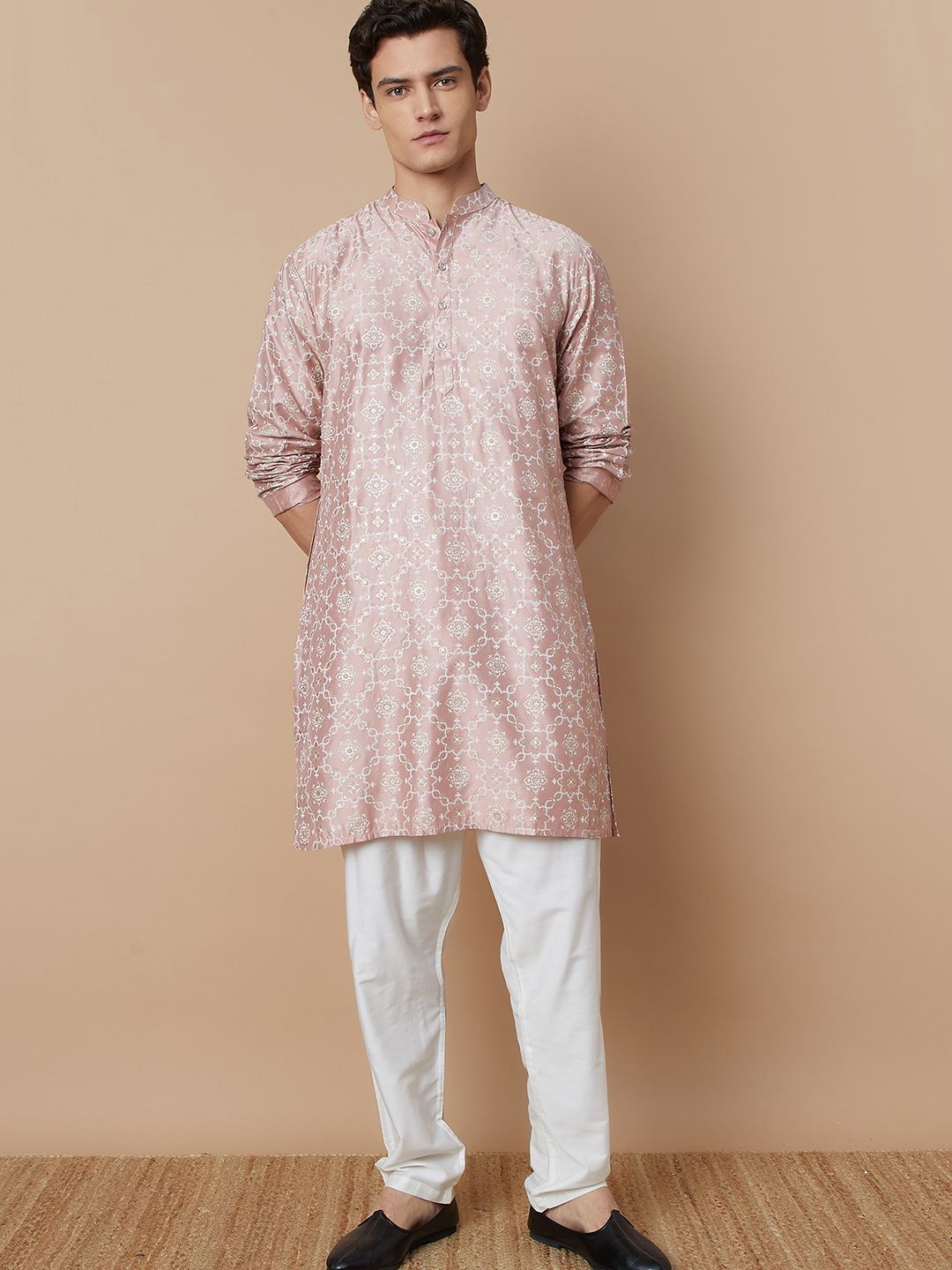 Melange by Lifestyle Men Ethnic Motifs Daily Straight Kurta