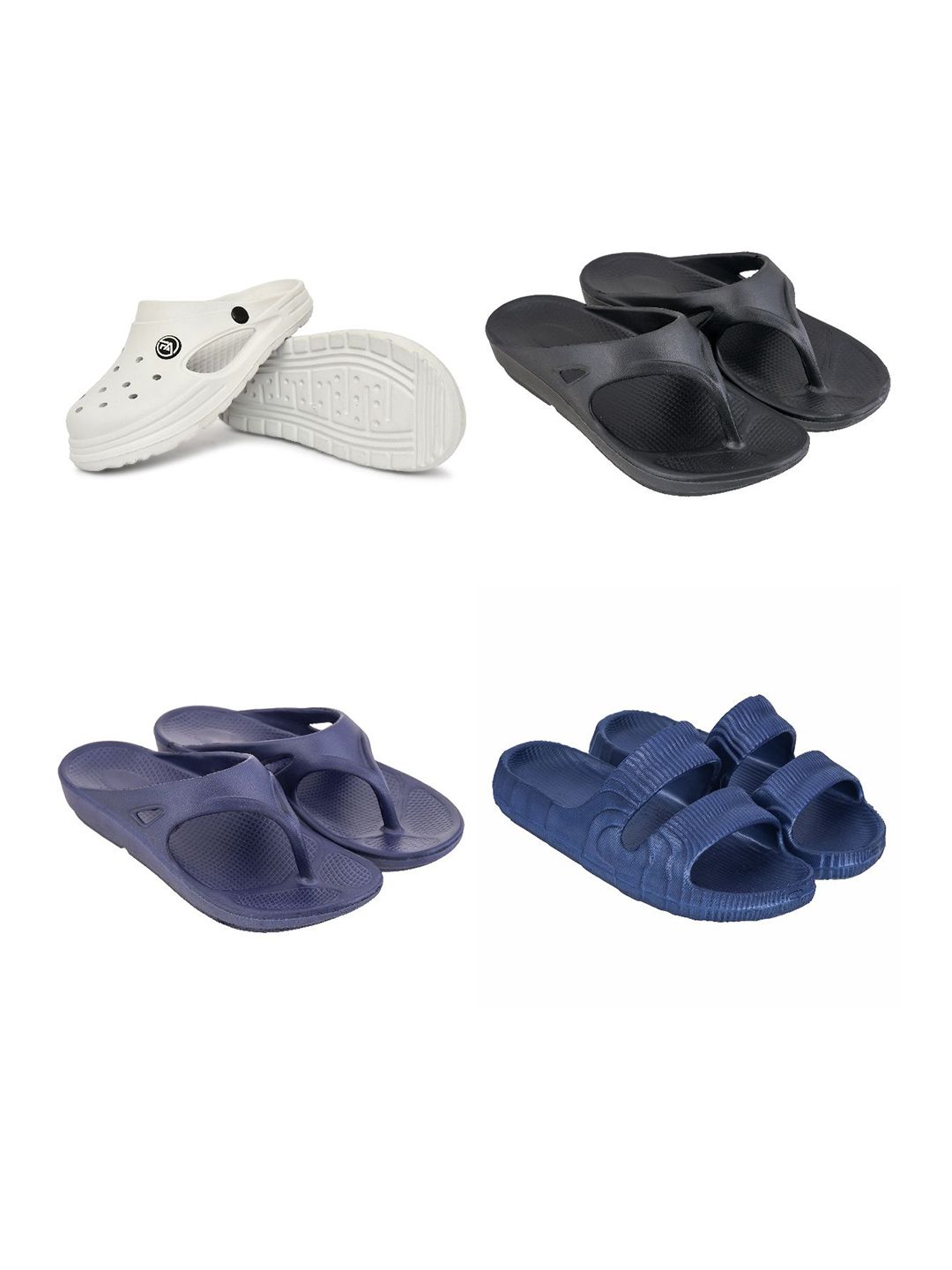 Feel alive Set Of 4 Ultra-Comfortable Lightweight Thong Flip-Flops