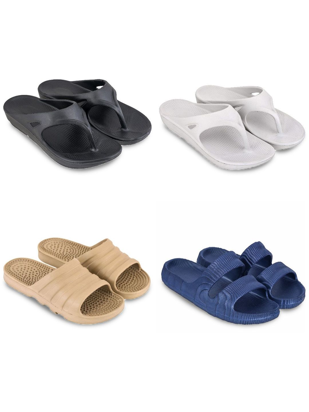 Feel alive Men Set of 4 Ultra-Comfortable Sliders