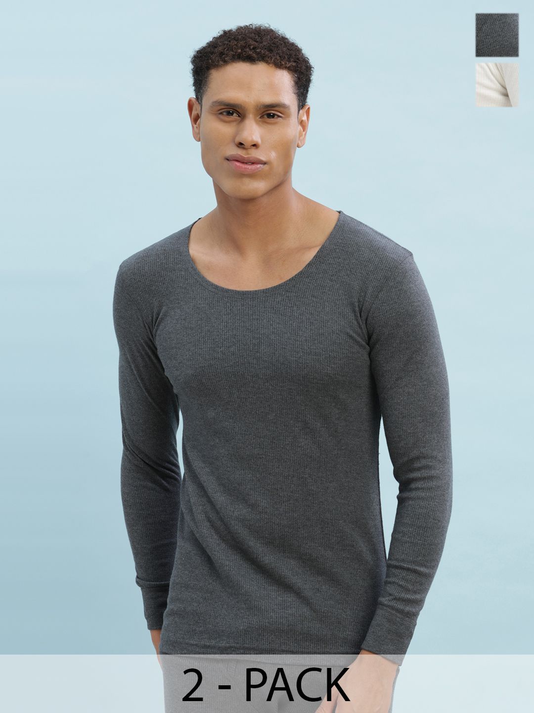 Force NXT Pack Of 2 Round Neck Thermal Tops