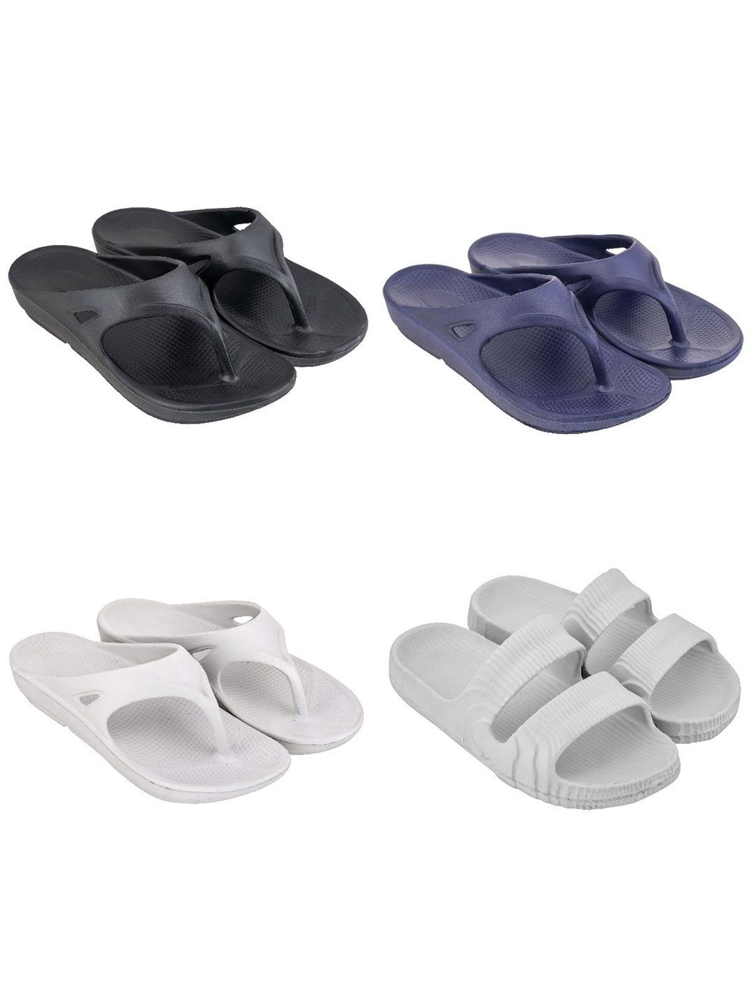 Feel alive Set Of 4 Ultra-Comfortable Lightweight Thong Flip-Flops