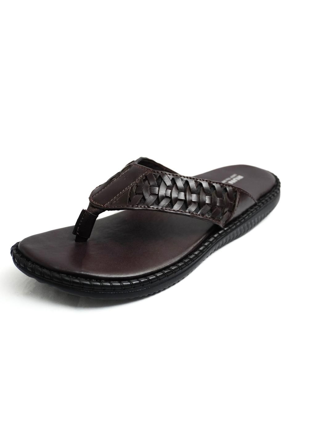 RUNRAVE Men Maroon Flip Flops