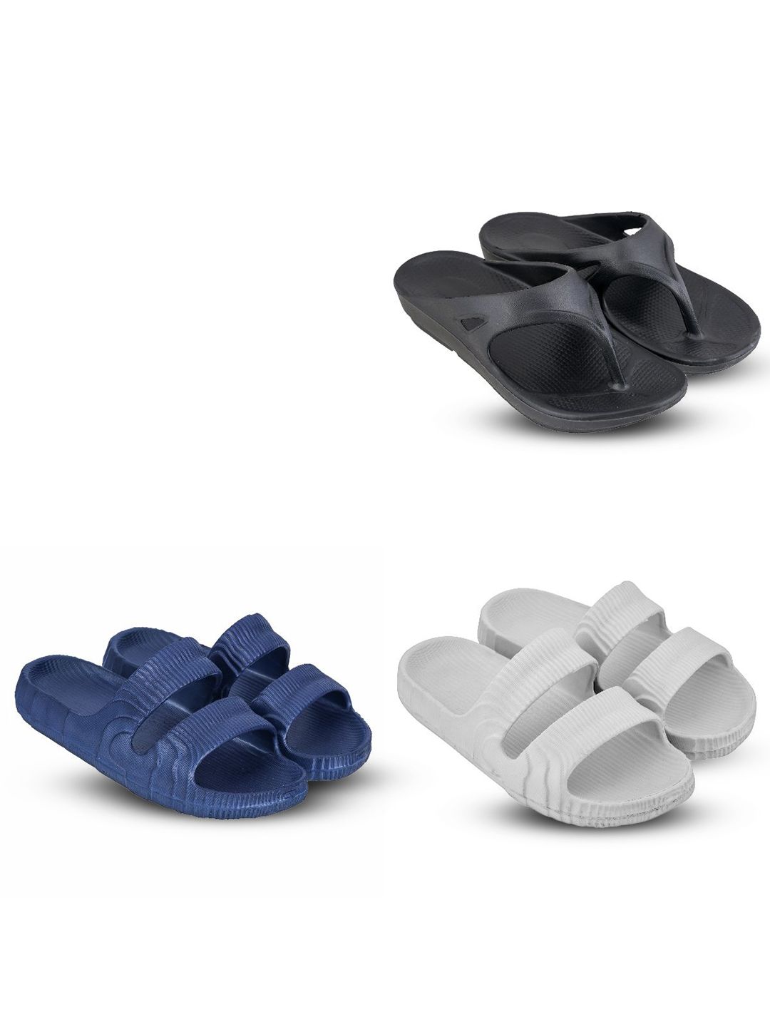 Feel alive Men Set Of 4 Ultra-Comfortable Lightweight Sliders