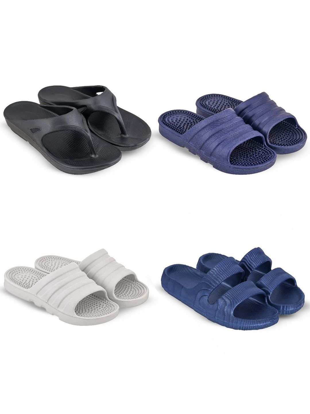 Feel alive Men Set of 4 Ultra-Comfortable Sliders