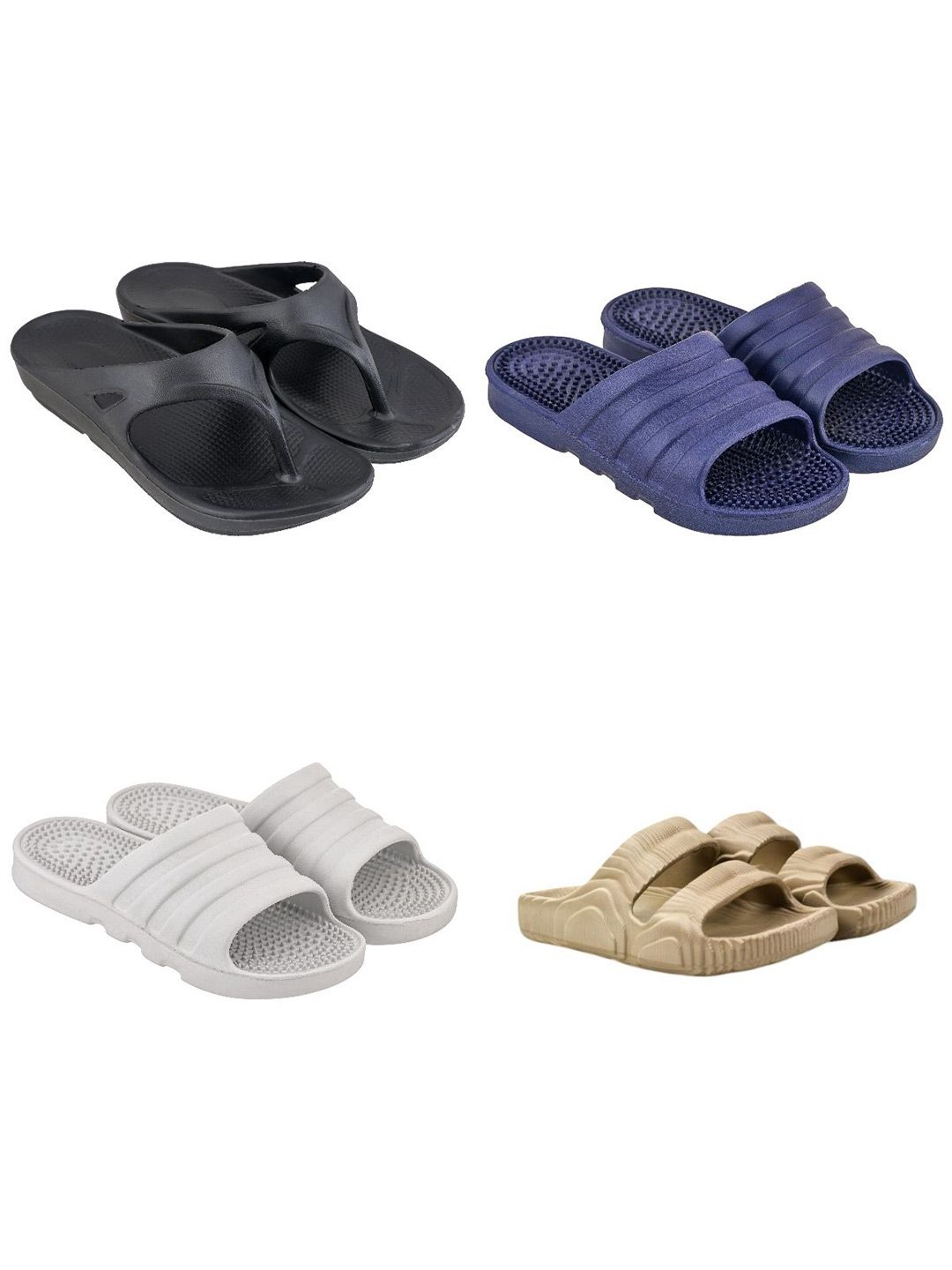 Feel alive Men Set of 4 Ultra-Comfortable Sliders