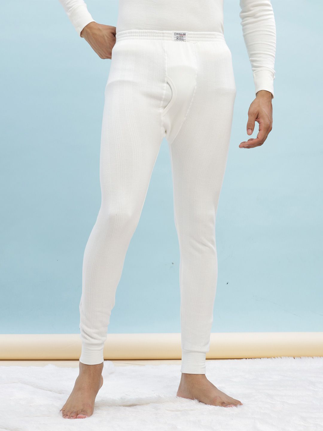 Dollar Ultra Men White Thermal Bottoms MUMT-2