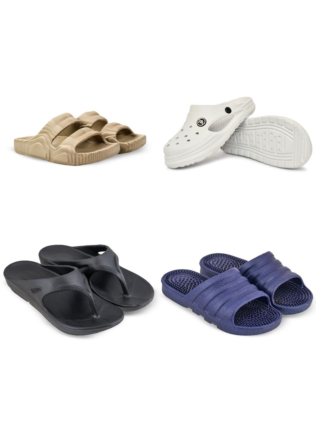 Feel alive Men Set of 4 Ultra-Comfortable Sliders