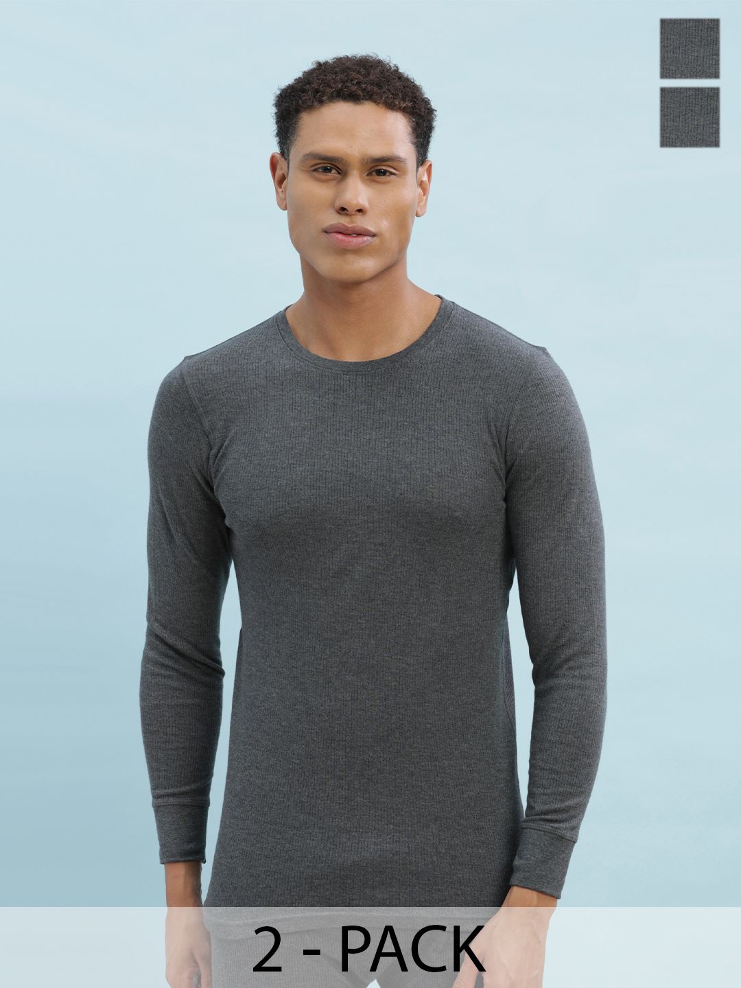 Force NXT Pack of 2 Cotton Thermal Tops