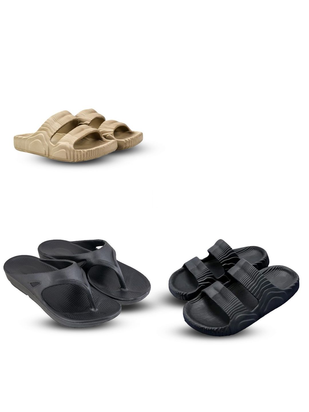 Feel alive Set Of 4 Ultra-Comfortable Lightweight Thong Flip-Flops