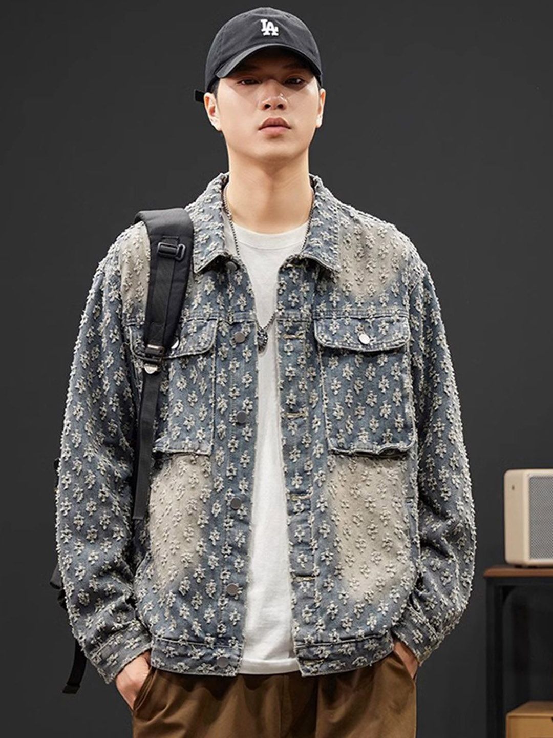StyleCast Men Washed Lightweight Denim Jacket
