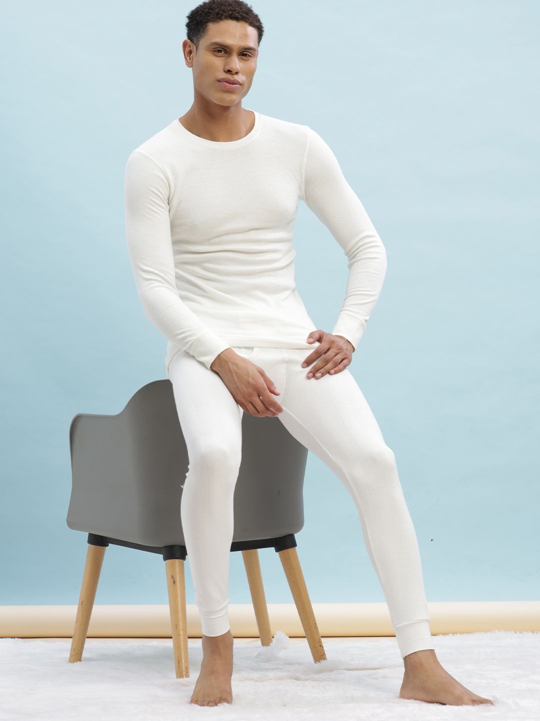 Force NXT Cotton Crew Neck Top & Pyjama Thermal Set