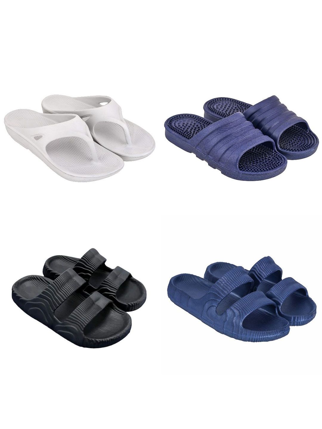 Feel alive Set Of 4 Ultra-Comfortable Lightweight Thong Flip-Flops