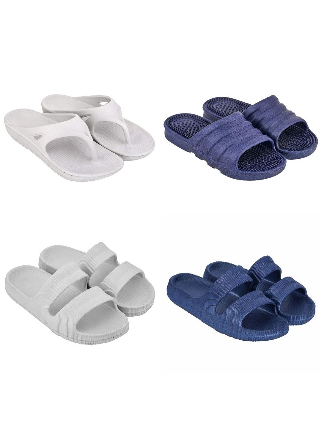Feel alive Set Of 4 Ultra-Comfortable Lightweight Thong Flip-Flops