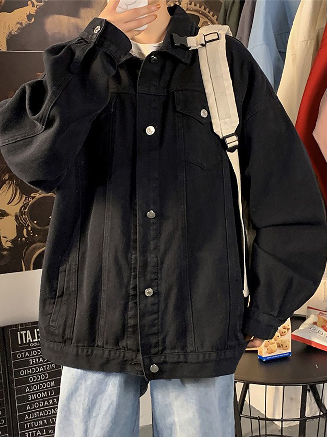 StyleCast Men Black Solid Denim Jacket