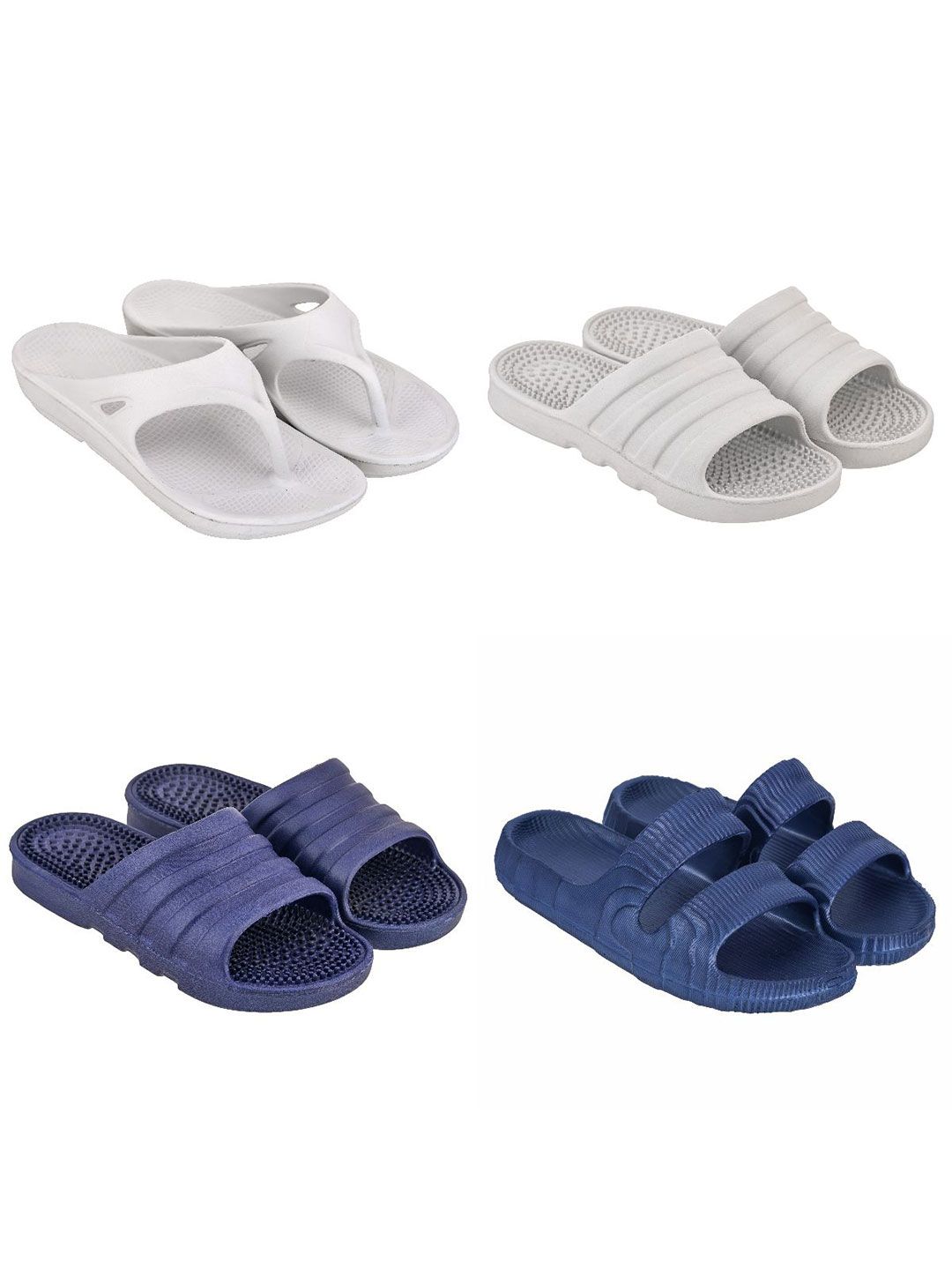 Feel alive Set Of 4 Ultra-Comfortable Lightweight Thong Flip-Flops