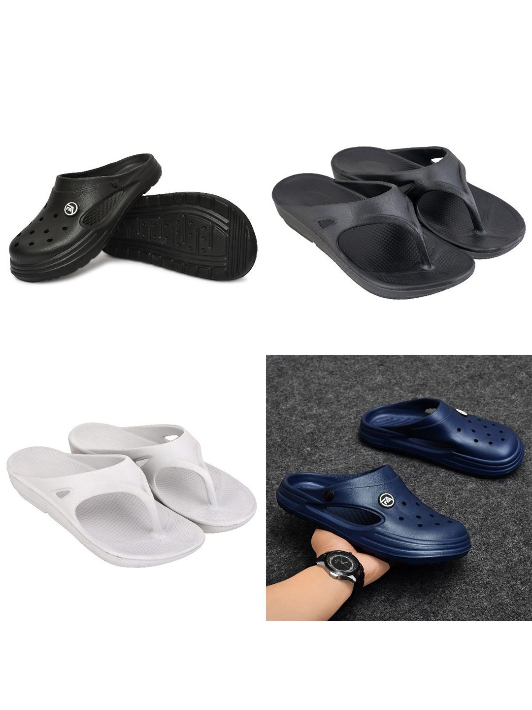 Feel alive Set Of 4 Ultra-Comfortable Lightweight Thong Flip-Flops