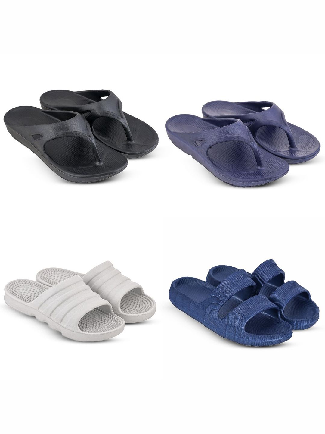 Feel alive Men Set of 4 Ultra-Comfortable Sliders