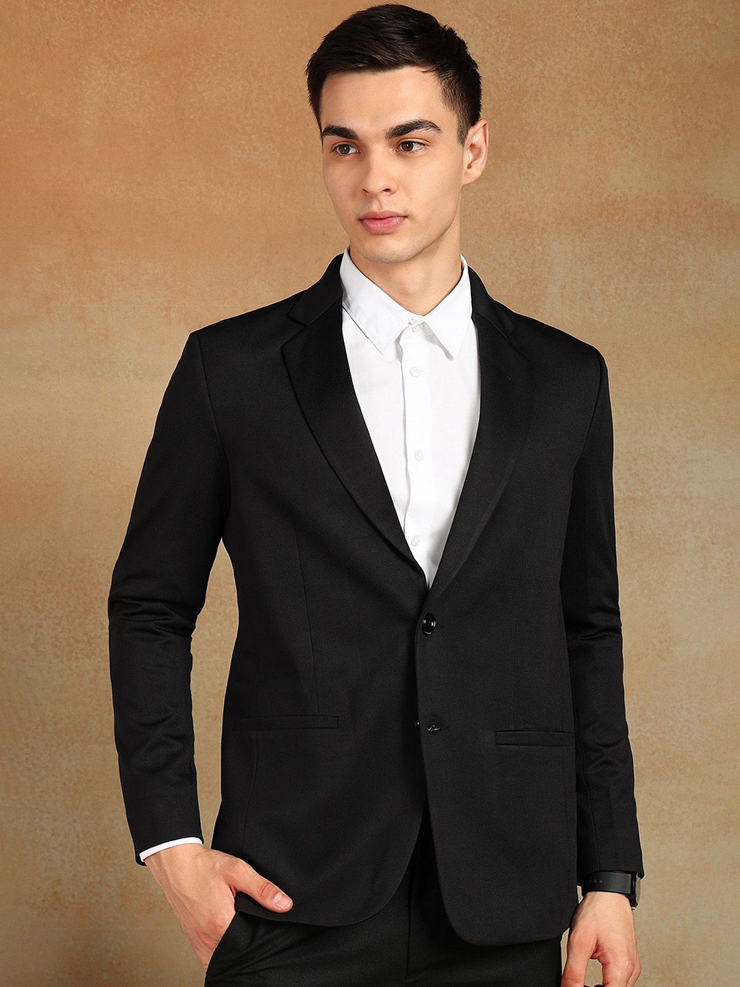FUBAR FUBAR Slim-Fit Notched Lapel Single Breasted Blazer