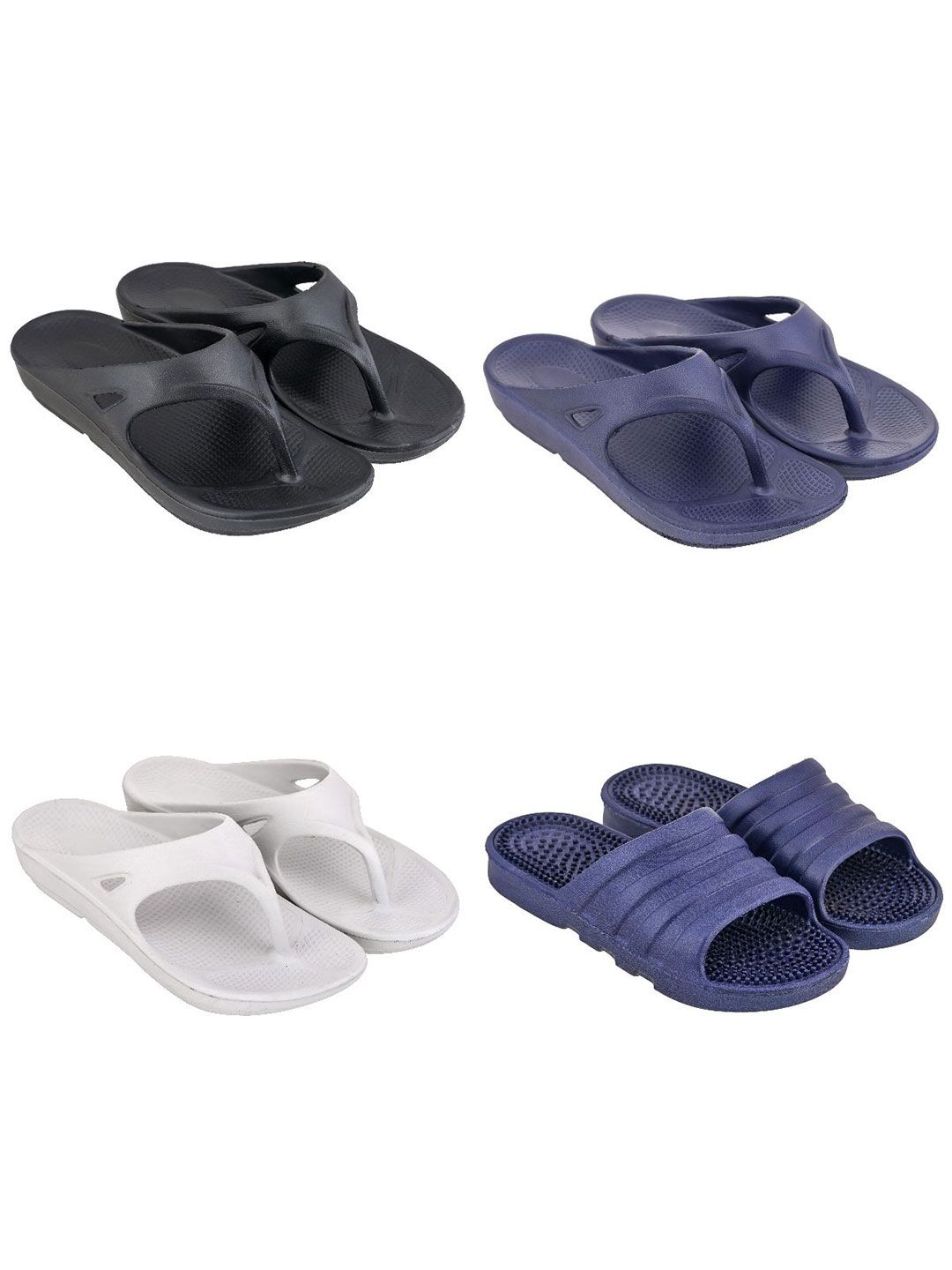Feel alive Set Of 4 Ultra-Comfortable Lightweight Thong Flip-Flops