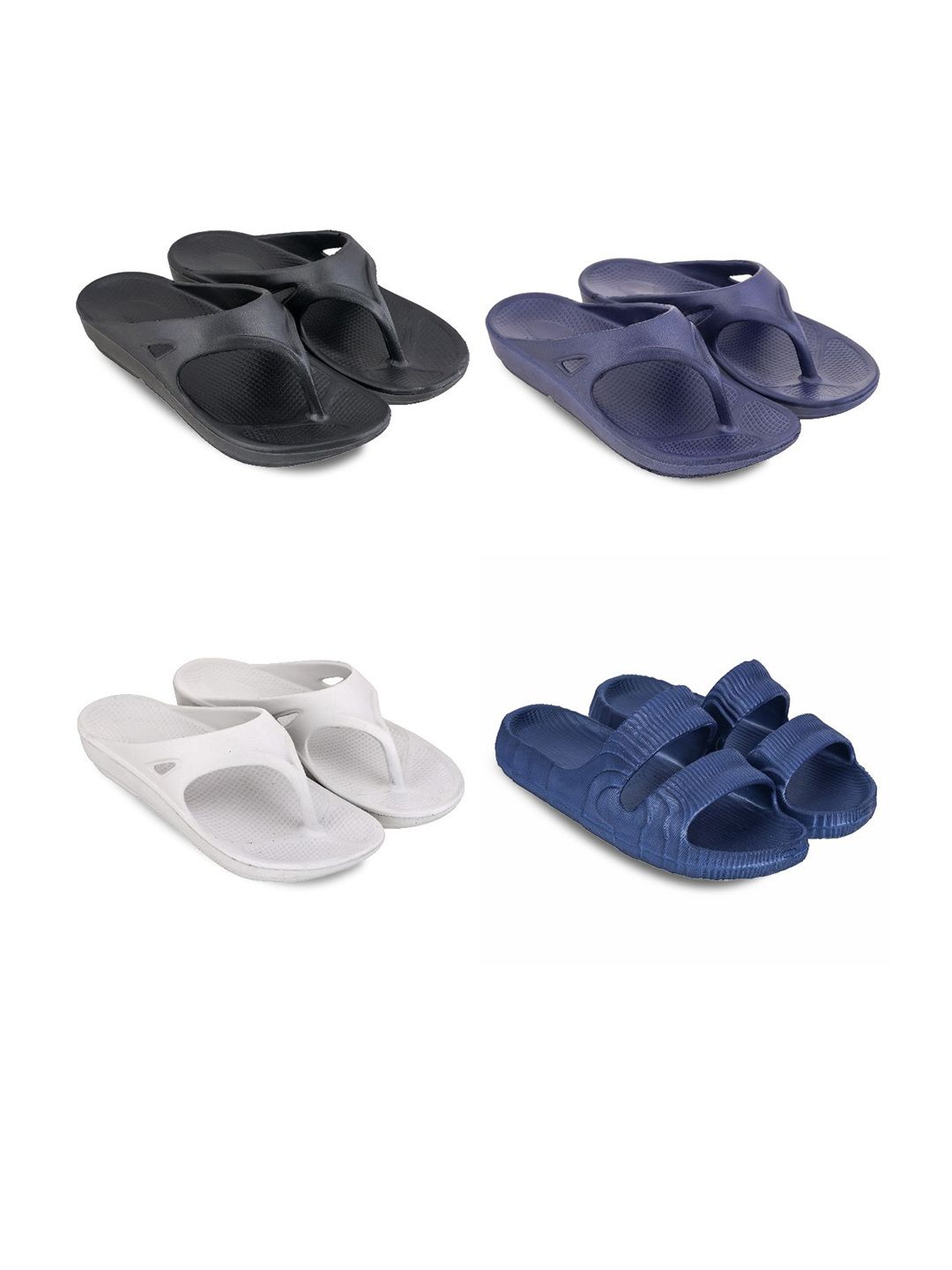 Feel alive Set Of 4 Ultra-Comfortable Lightweight Thong Flip-Flops