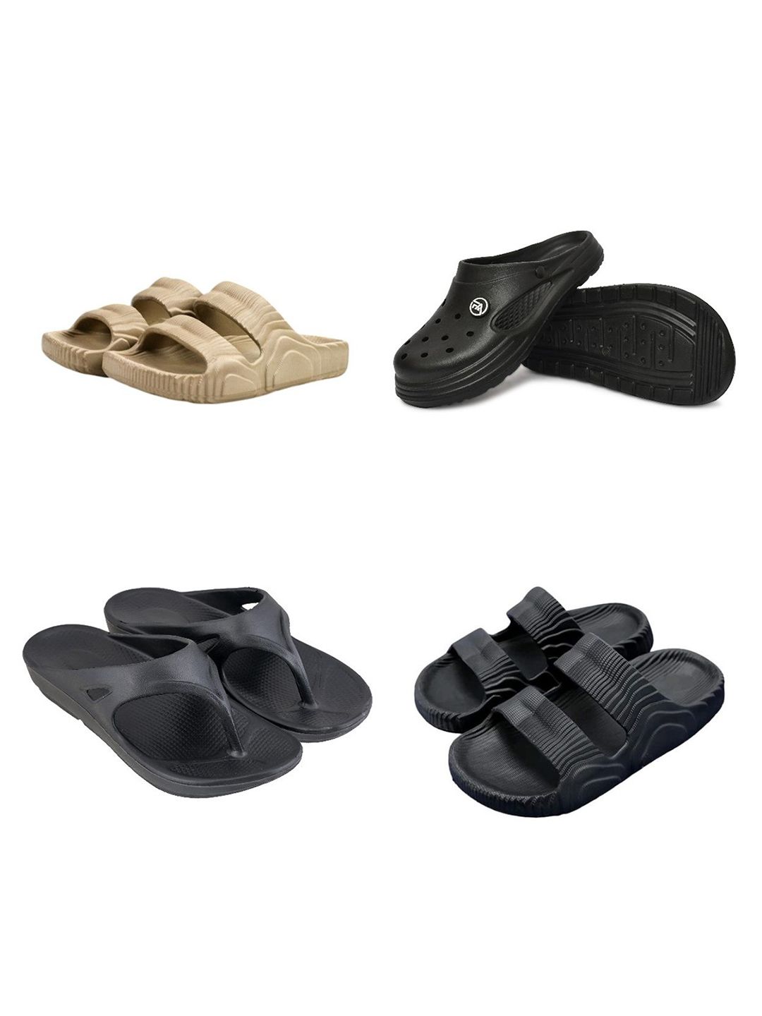 Feel alive Set Of 4 Ultra-Comfortable Lightweight Clogs