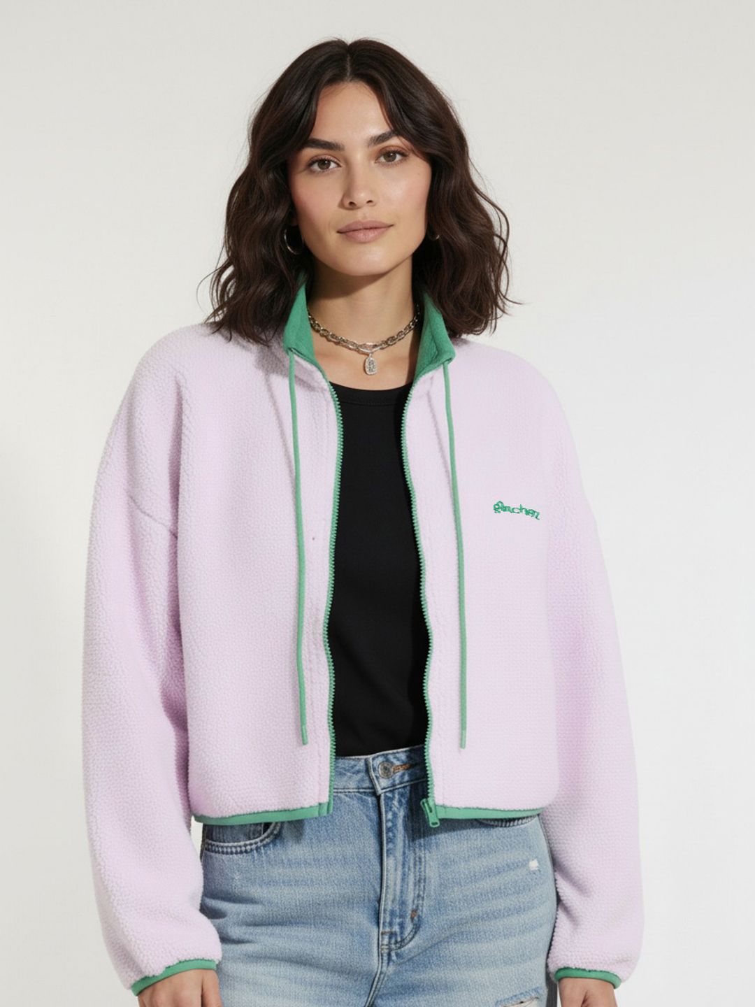glitchez Sherpa Oversized Jackets