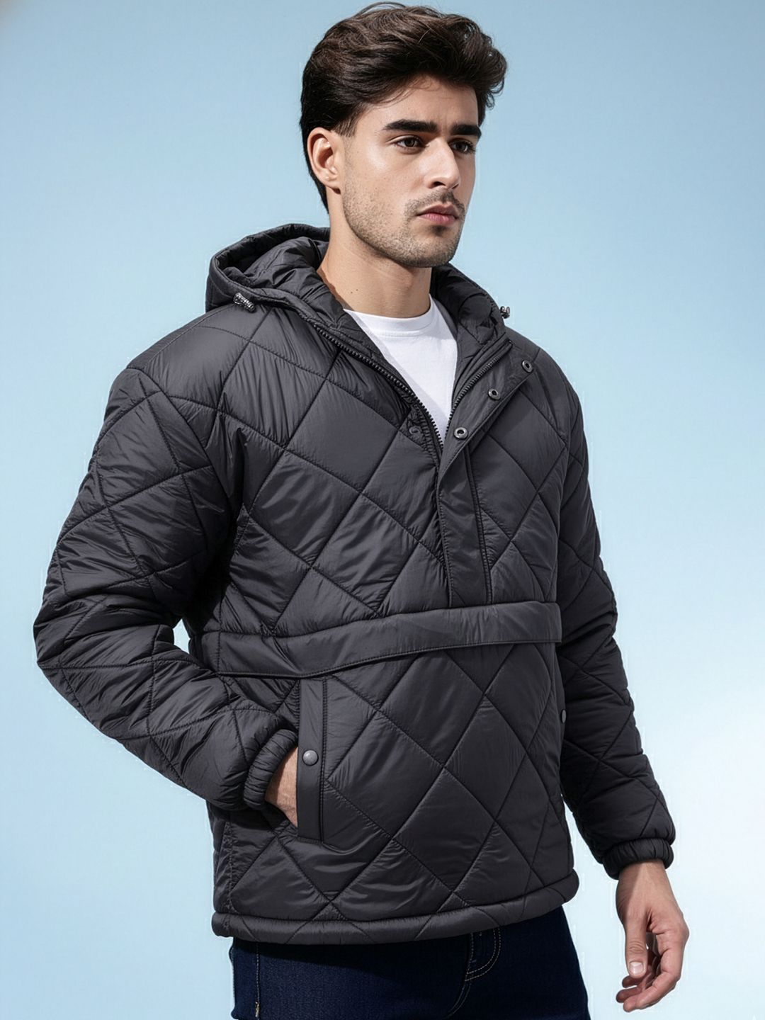 glitchez Hooded Padded Jacket