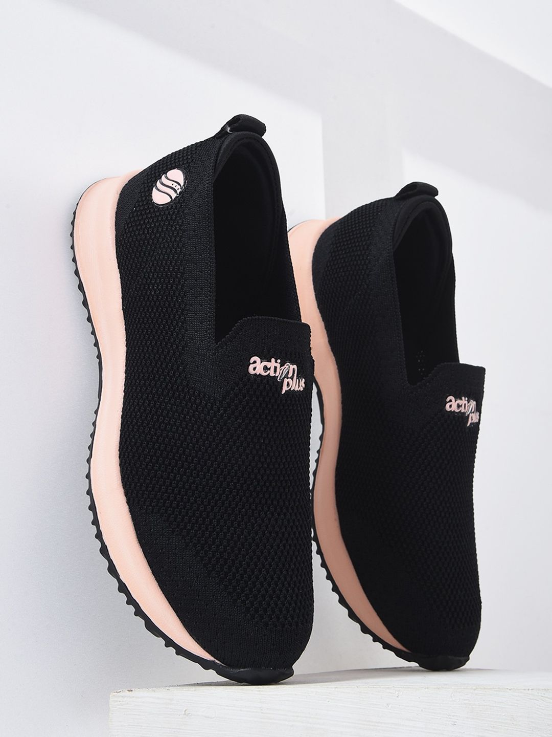 Action Plus Women Textured Slip-On Sneakers