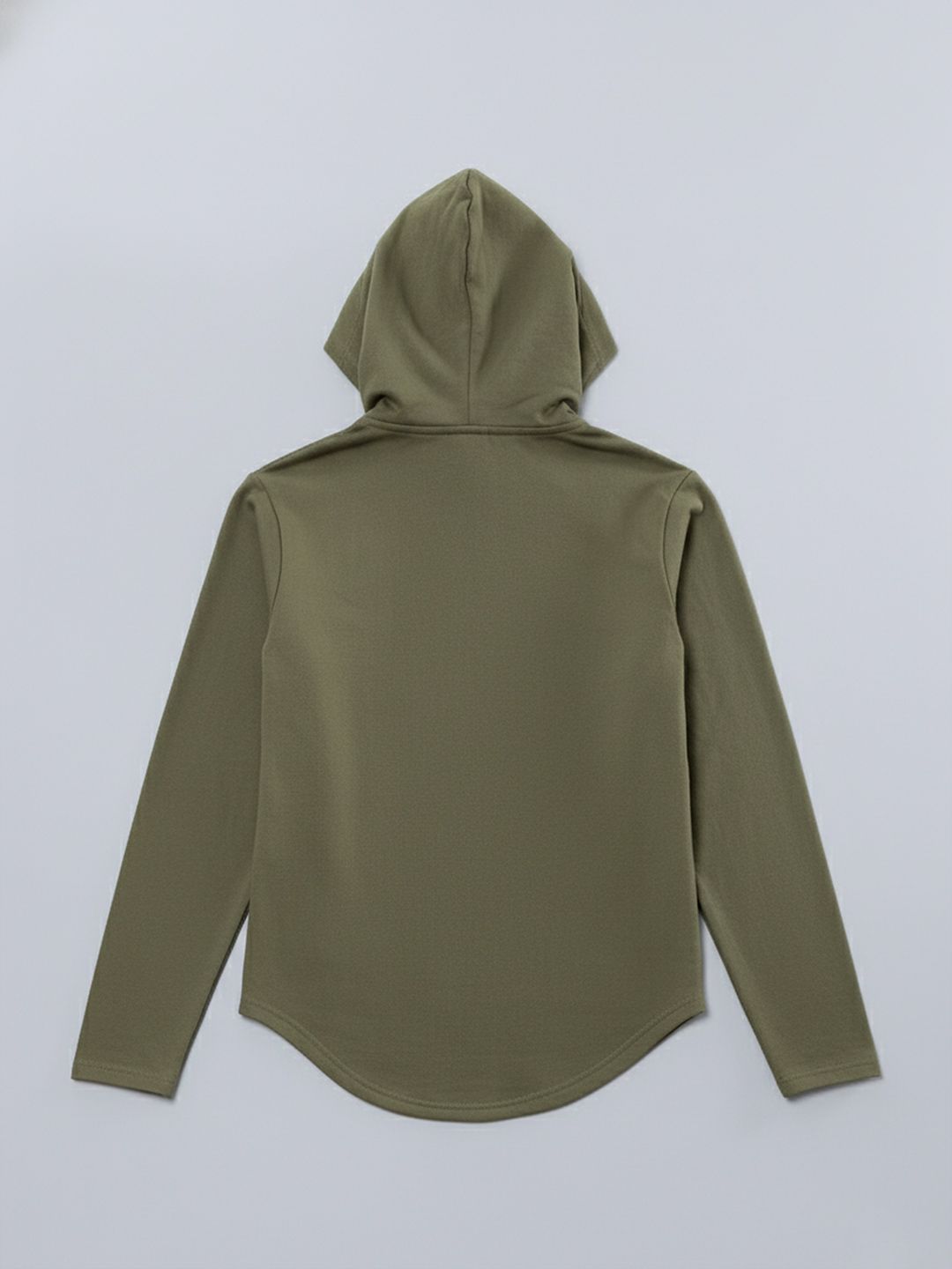 Buy HIGHLANDER Men Olive Green Solid Hooded Sweatshirt