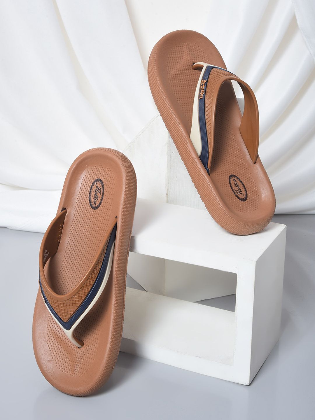 Action Plus Men Colourblocked Thong Flip-Flops
